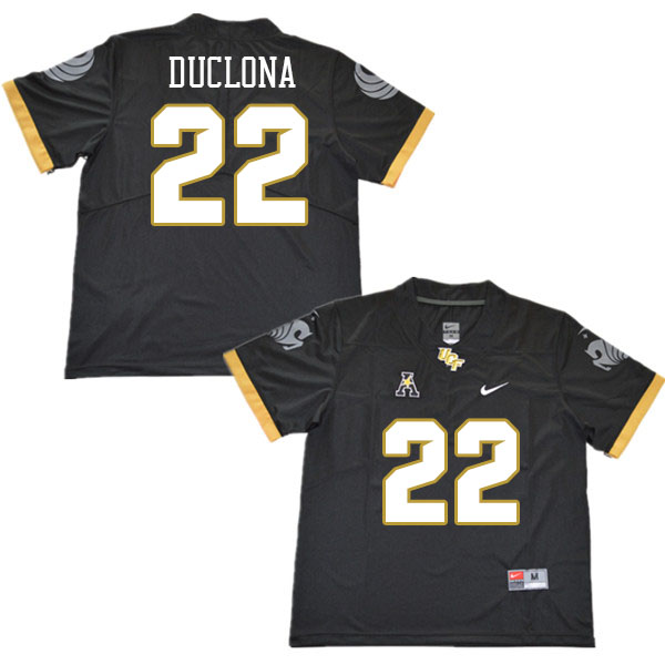 Youth #22 Jason Duclona UCF Knights College Football Jerseys Stitched Sale-Black